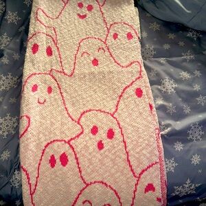 Halloween Ghost Pink Oversized Throw Blanket
